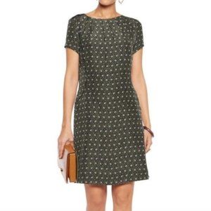 Tory Burch Harriet Green Blue Silk Sheath Dress